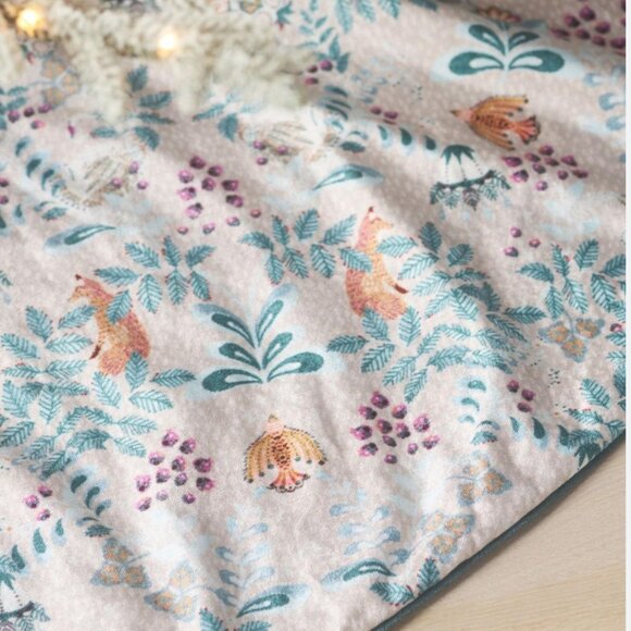 Anthropologie Lya Light‎ Sand  Christmas Tree Skirt NEW WITH TAG - Picture 3 of 3